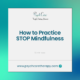 How to Practice STOP Mindfulness