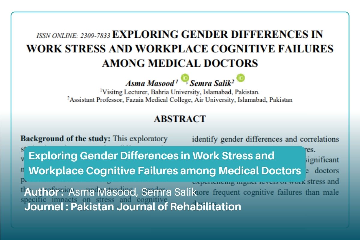 Relationship of Occupational Stress with Psychosomatic Symptoms and Mental Well being in Medical Professionals_ An Exploratory Study